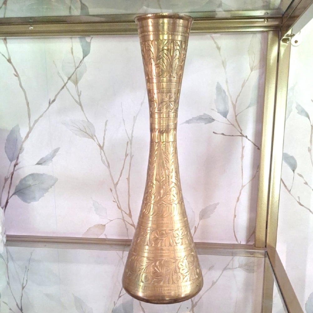 Solid Brass Vintage Vase